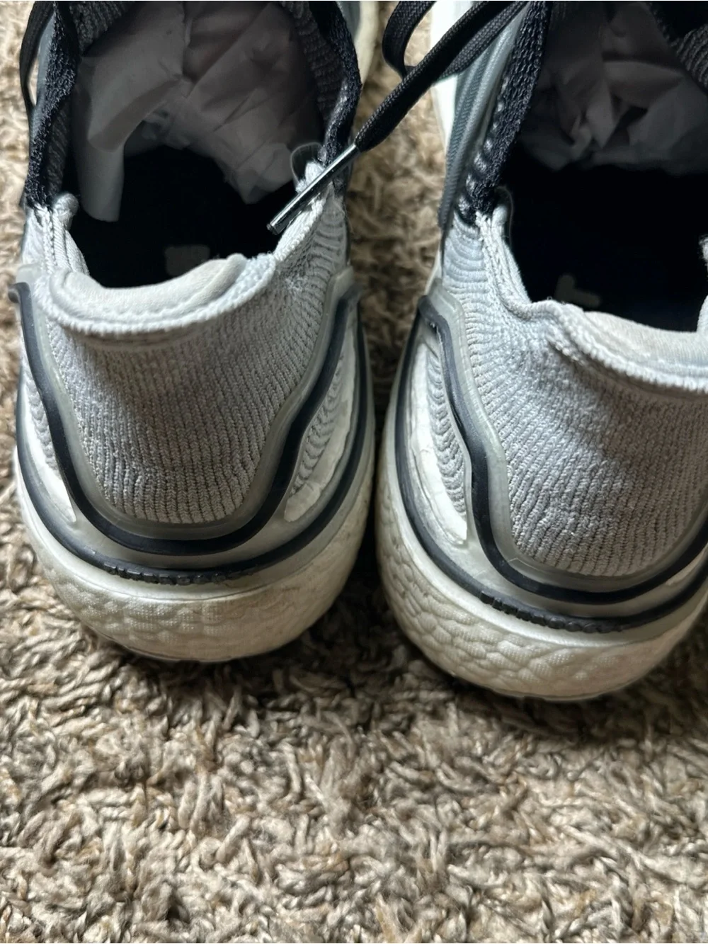 Adidas UltraBoost 19 Men’s Size 13 Black Gray Blue Running Shoes F35242 Boost